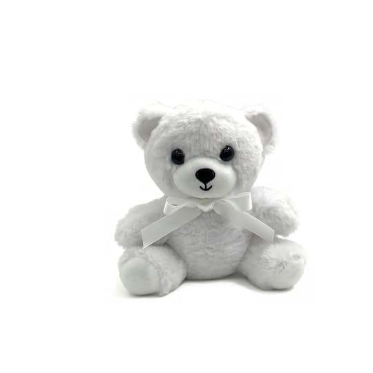 White Plush Bear with Bow by Celebrate It®